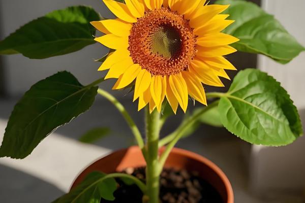 向日葵能否养在卧室中，卧室内可以栽培矮株品种