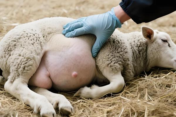 母羊胎衣不下怎么处理,可以向子宫内注射抗菌素溶液